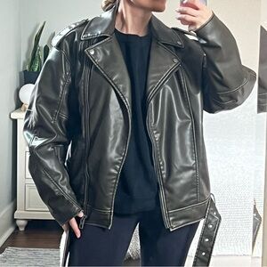 Faux Leather Jacket